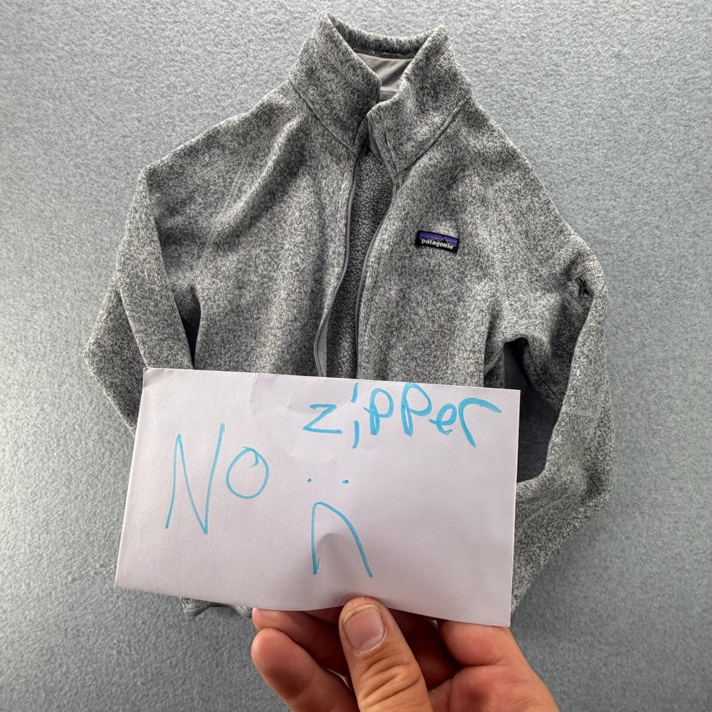 Patagonia Womens Better Sweater Full Zip Fleece Jacket Gray Small MISSING ZIPPER - Picture 2 of 8